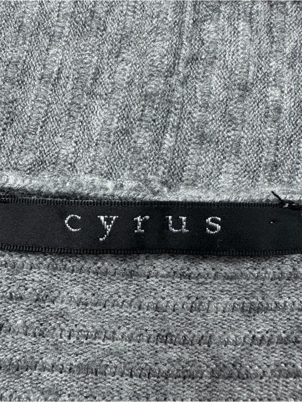 Cyrus Grey Ribbed Open-Front Cardigan - Picture 3 of 8